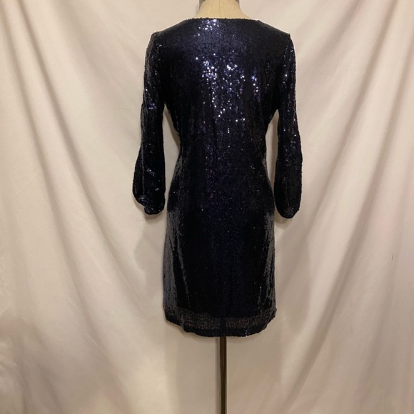 Lulus navy blue sequin long sleeve dress - Picture 5 of 10